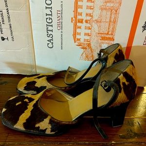 Cow hide Mary Jane’s